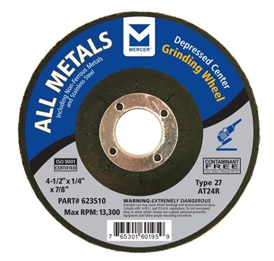 50 Pack 5" x 1/4" x 7/8" Metal Grinding Wheel for Angle Grinder T27 Disc 